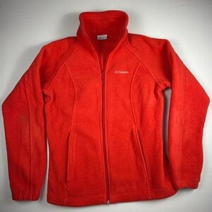 Columbia Women’s Red Full Zip Fleece Jacket Size S
